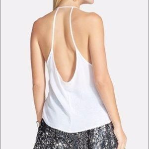 Bmla white tank w/ Open back